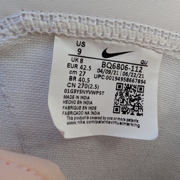 Nike White and Teal High-Top Sneakers - Picture 6 of 6